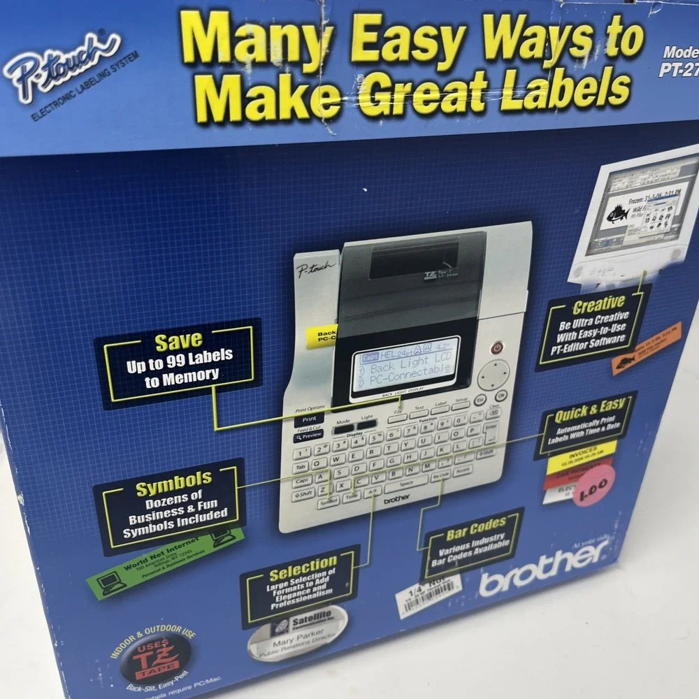 Brother P-Touch PT-2700 Thermal Printer Label Maker W/ Box Extra Tape Working